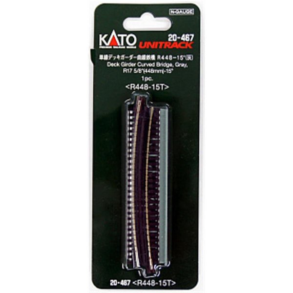 Kato 17.6 in. N Single Curved Girder Model BridgeGray KAT20-467